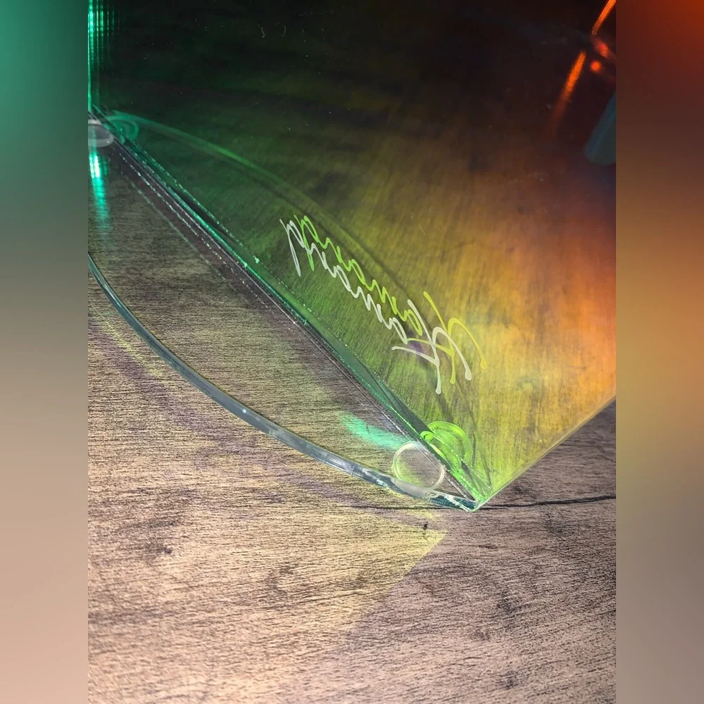 KAMANG HOLOGRAPHIC PET GLASS BOWL FEEDER FOR CATS & DOGS